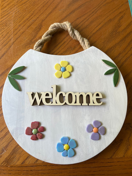 Welcome, Hope or Peace Sign for Front Door,
