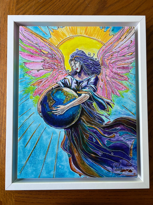 Framed Angel Print "What the World Needs Now"